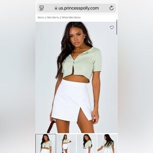 Princess Polly Lola Mini Skirt White